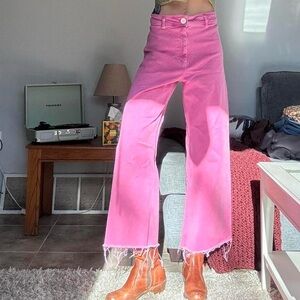 Zara wide leg sailor denim jeans